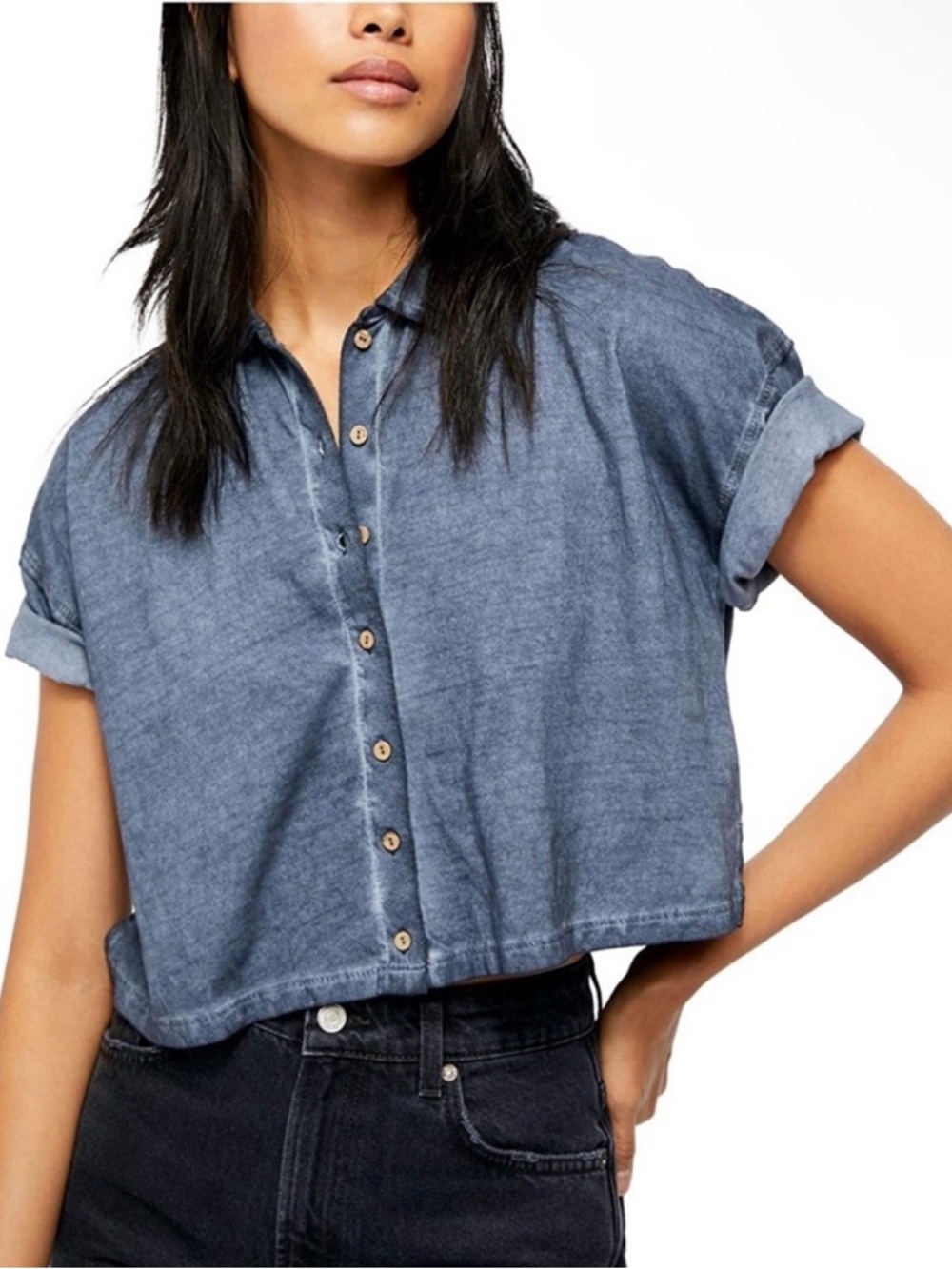 Free People Weekend Rush Crop Top